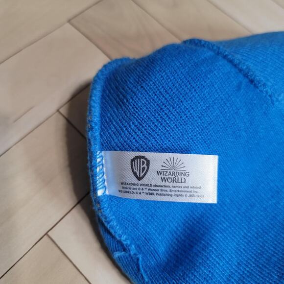 Ravenclaw Hogwarts Cuffed Folded Blue-Grey Beanie - Picture 3 of 5